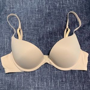 Beige Calvin Klein Padded Push Up Bra